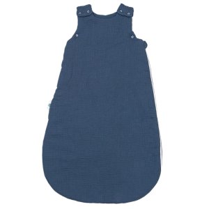 Śpiworek do spania dla niemowląt muślinowy 0-12mc granatowy