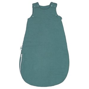 Śpiworek niemowlęcy muślinowy z bawełny organicznej | 0-12 mc | 1.5 TOG | eukaliptus