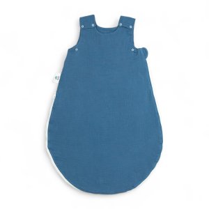 Śpiworek dla niemowlaka letni muślinowy | 0-6 mc | 1.0 TOG | kolor jeans