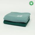 Pieluszki muślinowe 2 pack 50x50 GOTS eukaliptus - butelkowa zieleń