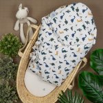 Rożek niemowlęcy bawełniany Happy Dino z poduszką