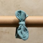 Opaska muślinowa z bawełny organicznej | 0-3 mc | eukaliptus