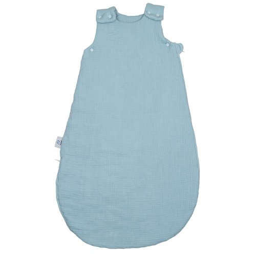 Śpiworek do spania całoroczny muślinowy | 0-12 mc | 1.5 TOG | baby blue błekitny