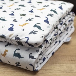 Pościel dziecięca bawełniana 100x135 Happy Dino