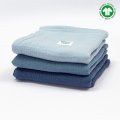 Pieluszki bawełniane muślinowe GOTS baby blue - jeans - granatowy 50x50 cm