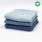 Pieluszki bawełniane muślinowe GOTS baby blue - jeans - granatowy 50x50 cm