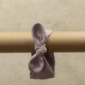 Opaska lniana niemowlęca pin up 0-3 mc różowy pudrowy
