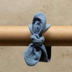 Opaska na głowę dla dziewczynki muślinowa | GOTS | 9-24 mc | jeans