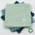 otulacz muślinowy miętowy 100x100 organic cotton