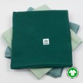 otulacz muślinowy butelkowa zieleń 100x100 GOTS organic cotton