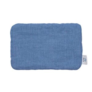 Poduszka lniana dla niemowlaka 20x30 niebieska jeans