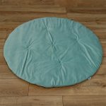 Mata na podłogę dla dzieci okrągła VELVET 120 cm miętowa