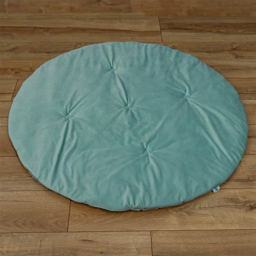 Mata na podłogę dla dzieci okrągła VELVET 120 cm miętowa