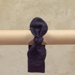 Opaska dla dziewczynki muślinowa | 3-9 mc | czarny