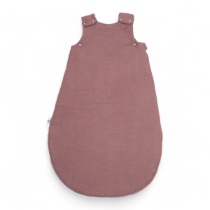 Śpiworek muślinowy z bawełny organicznej | 0-12 mc | 1.5 TOG | brudny liliowy