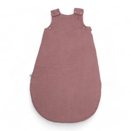 Śpiworek muślinowy z bawełny organicznej | 0-12 mc | 1.5 TOG | brudny liliowy