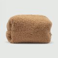 teddy kosmetyczka pluszowa na akcesoria prostokątna mokka