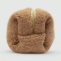 barankowa kosmetyczka miękki poliester mokka rozmiar 19x14x14 widok z boku