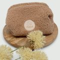 kosmetyczka teddy materiał sherpa mokka akcesoria podróżne