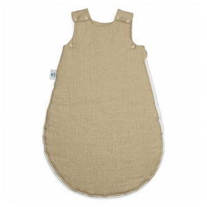 Śpiworek lniany dla niemowlaka | 0-6 mc | 1.5 TOG | beżowy