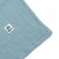 muślinowa kołderka 60x75 błękitna baby blue narożnik
