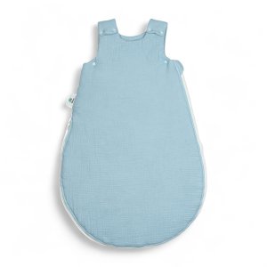 Śpiworek do spania dla noworodka muślinowy | 0-6 mc | 1.0 TOG | błękitny - baby blue