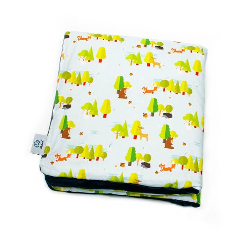 Kocyk Velvet dla niemowląt Forest Friends 60x70 granatowy