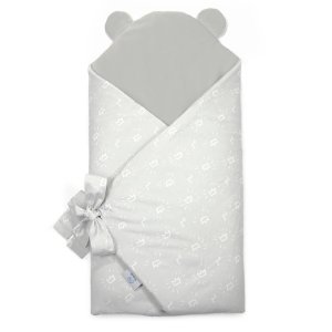 Rożek niemowlęcy Velvet z uszami Royal Gray