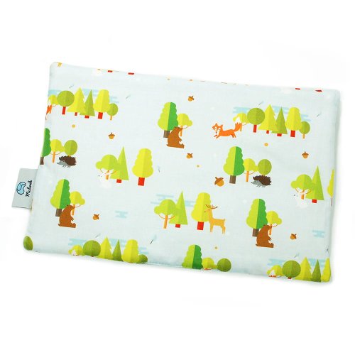 poduszka dla noworodka forest friends blue niebieska 20x30 velvet