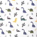 wzór kocyka happy dino, wesołe dinusie, radosne dinozaury