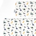 zestaw pościeli bambusowej z wzorem dinozaurów
