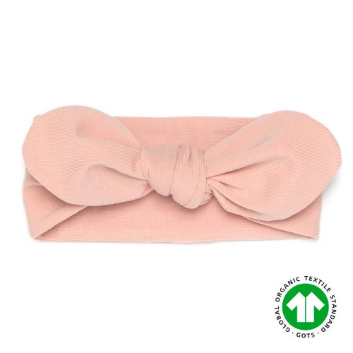 Opaska niemowlęca pin up jersey | GOTS | 0-3 mc | różowa